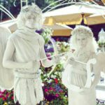 Живые статуи белые Ангелы