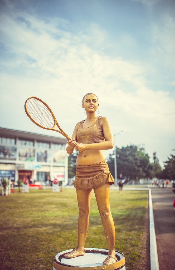 Живая статуя Теннис
